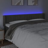  LED uzglavlje tamnosivo 183x16x78/88 cm baršunasto | shoptok.hr