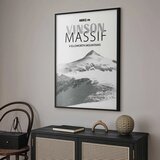  Plakat - The majestic Vinson Massif mountain peak crown of mountains mountain landscape 60x90 Crni okvir | shoptok.hr