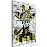  Slika - Giraffe with Pipe (1 Part) Vertical Yellow 60x90 Cijene