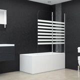 The Living Store Tuš stena za kopalno kad 120x140 cm kaljeno steklo črtasta - Stena Za Kopalno Kad, (21750966) | Shoptok.si