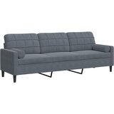  Trosjed s ukrasnim jastucima tamnosivi 210 cm baršunasti | shoptok.hr