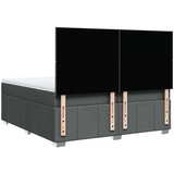  Krevet s oprugama i madracem tamnosivi 200 x 200 cm od tkanine | shoptok.hr