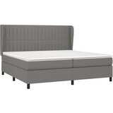  Krevet s oprugama i madracem tamnosivi 200 x 200 cm od tkanine | shoptok.hr