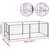 vidaXL kavez za pse srebrni 200 x 100 x 70 cm čelični | shoptok.hr