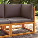 vidaXL Kutna vrtna sofa s jastucima od masivnog drva bagrema | shoptok.hr