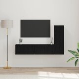  Set TV komoda 3 kom. Crni hrast Konstruirano drvo Crna 60 x 30 x 30 cm | shoptok.hr