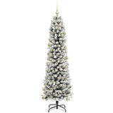 vidaXL Umjetnobožićnodrvce with LEDs Bijelo 210cm PVC | shoptok.hr