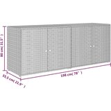  Vrtni ormarić za pohranu sivi 198x55 5x80 cm od poliratana | shoptok.hr