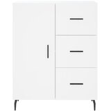  Visoka komoda bijela 69,5x34x180 cm konstruirano drvo Slike