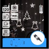 Aigostar LED spoljni božićni niz 120xLED/6W/230V/8 funkcija 3x0,6m IP44 hladna bela+daljinski upravljač Slike