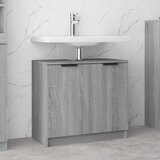 The Living Store Kopalniška omarica siva sonoma 64,5x33,5x59 cm konstruiran les - Kopalniška Omarica, (21435414) Cene