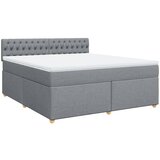  Krevet s oprugama i madracem svjetlosivi 180x200 cm od tkanine | shoptok.hr