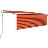  Automatska tenda na uvlačenje s roletom 4x3 m narančasto-smeđa | shoptok.hr