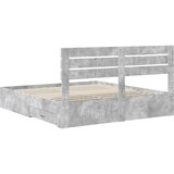  Krevetna konstrukcija s ladicama Betonski sivi 180 x 200 cm | Shoptok.si