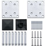 vidaXL set WPC ograda 1 kvadratna + 1 kosa 273 x 186 cm sivi | shoptok.hr