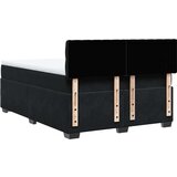vidaXL Box spring postelja z vzmetnico črna 140x200 cm žamet | Shoptok.si