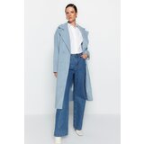 Trendyol Blue Oversized Wide Cut Long Wool Cachet Coat Cene