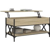 Stolić za kavu boja hrasta sonome 100x50x50 cm od drva i metala | shoptok.hr