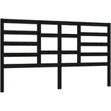  Uzglavlje za krevet crno 206 x 4 x 104 cm od masivne borovine | Eponuda.ba
