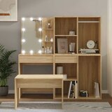  Set toaletnog stolića boja hrasta sonome LED konstruirano drvo - sonoma hrast 1 1 Slike