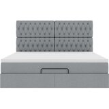  Otomanski krevet s madracem&LED svijetlosivi 180x200cm tkanine | shoptok.hr