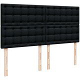 vidaXL Otomanski posteljni okvir z vzmetnico črn 180x200 cm blago | Shoptok.si