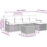  Sjedeća garnitura za vrt 6 kom. Crna poliratan 230 x 117 x 85 cm | Shoptok.si