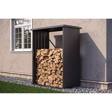 GARDOL Spremište za drvo (160 x 90 x 200 cm, Čelik, Antracit) | shoptok.hr