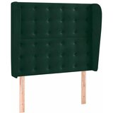  Uzglavlje s ušima tamnozeleno 83 x 23 x 118/128 cm baršunasto | shoptok.hr