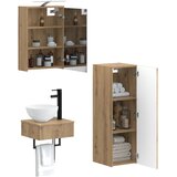 Set ormarića za kupaonicu 4 pcs Hrast artisan 43 x 16 x 62,5 cm | shoptok.hr