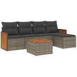 Maison Chic Seti vrtnega pohištva - Vrtna garnitura - Vrtni pohištvo set 6-delna z blazinami siv poli ratan, (21809015) | Shoptok.si