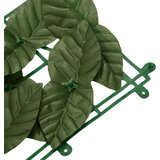 vidaXL Balkonsko platno za zasebnost s temno zelenimi listi 600x75 cm | Shoptok.si
