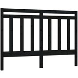  Uzglavlje za krevet crno 126 x 4 x 100 cm od masivne borovine | shoptok.hr
