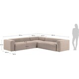 Kave Home Bež kutna garnitura od šenila Blok – | shoptok.hr