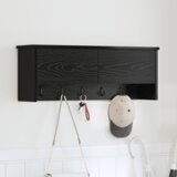 vidaXL Nadwyčajna obešalnik za plašče Črni hrast 80 x 20 x 30 cm | Shoptok.si