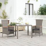 Maison Chic Vrtni stoli - Stol za vrt z blazinami 2 kosa poli ratan sive barve JS2138, (21876655) | Shoptok.si