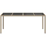  Stol za vrt Bež 190 x 90 x 75 cm poliratan | shoptok.hr