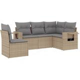  5-dijelni vrtni set sofa s jastucima bež od poliratana | shoptok.hr