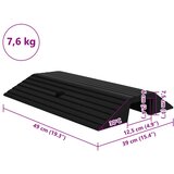  Prilazne rampe u obliku mosta 3 kom 49x40x8 cm gumene | shoptok.hr
