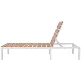  Ležaljka za sunčanje od aluminija i WPC-a smeđa | shoptok.hr