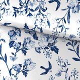 Esposa posteljnina 140/200 cm saten modra, bela | Shoptok.si