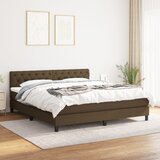  The Living Store Box spring postelja z vzmetnico temno rjava 160x200 cm blago - Box Spring Postelja, (21444400) Cene