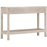  Konzolni stol bijeli 110 x 35 x 75 cm od masivnog drva manga | Eponuda.ba