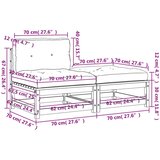  Sofa bez naslona za ruke s jastucima i tabureom | shoptok.hr