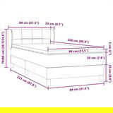 Box Spring krevet s madracem tamnozeleni 80x220 cm baršun | shoptok.hr