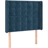 The Living Store vzglavje z ušesi temno modro 83x16x118/128 cm žamet - vzglavje, (21495335) | Shoptok.si