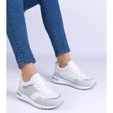 D/CEO marka niezdefiniowana White sneakers decorated with glitter and rhinestones Savina | ePonuda.com