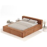 Maison de Rêve Oranžna oblazinjena zakonska postelja s prostorom za shranjevanje z letvenim dnom 200x200 cm Voliera – | Shoptok.si