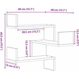  Polica na zidu Crni hrast 40 x 40 x 49,5 cm Konstruirano drvo | shoptok.hr