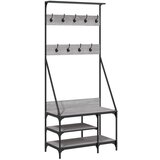  The Living Store Regal za oblačila s delom za čevlje siva sonoma 80x40x184 cm - Regal Za Oblačila, (21453512) | Shoptok.si